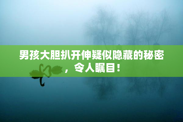 男孩大胆扒开伸疑似隐藏的秘密，令人瞩目！